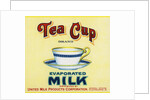 Tea Cup Brand Evaporated Milk Product Label by Anonymous