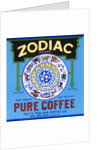 Zodiac Brand Pure Coffee Product Label by Anonymous