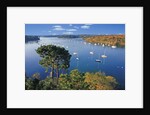 Sailboats Anchored on River by Anonymous
