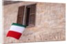 Italian Flag Hanging from Window by Anonymous