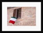 Italian Flag Hanging from Window by Anonymous