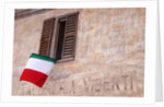 Italian Flag Hanging from Window by Anonymous