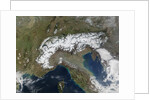 Snow Covering the Alps and Northern Italy by Anonymous