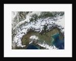 Snow Covering the Alps and Northern Italy by Anonymous