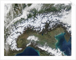 Snow Covering the Alps and Northern Italy by Anonymous