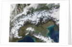 Snow Covering the Alps and Northern Italy by Anonymous