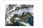 Snow Covering the Alps and Northern Italy by Anonymous