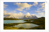 Mountains Shrouded in Clouds near Lake by Anonymous