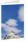 Clouds and Snowy Mountain Peak by Anonymous