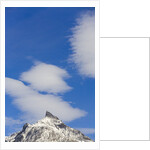 Clouds and Snowy Mountain Peak by Anonymous