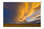 Dramatic Clouds above Plains at Sunset by Anonymous