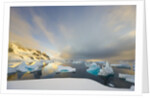 Evening Light on Mountains and Icebergs on Antarctic Peninsula by Anonymous