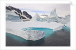 Stranded Icebergs in Shallow Bay Near Boothe Island by Anonymous