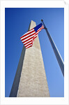 Washington Monument and American Flag by Anonymous