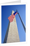 Washington Monument and American Flag by Anonymous