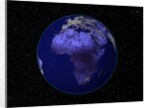 City Lights in Dark View of African Continent by Anonymous