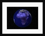 City Lights in Dark View of African Continent by Anonymous