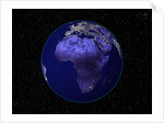 City Lights in Dark View of African Continent by Anonymous