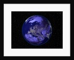 City Lights in Dark View of Europe by Anonymous