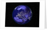 City Lights in Dark View of Europe by Anonymous