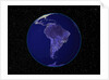City Lights in Dark View of South America by Anonymous