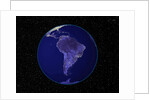 City Lights in Dark View of South America by Anonymous