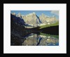 Mountains Reflecting on Morraine Lake by Anonymous