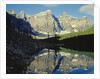 Mountains Reflecting on Morraine Lake by Anonymous