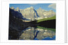 Mountains Reflecting on Morraine Lake by Anonymous