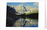 Mountains Reflecting on Morraine Lake by Anonymous