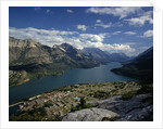 Waterton Park Village on Shore of Waterton Lakes by Anonymous
