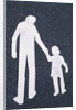Father and Child Painted on Road by Anonymous