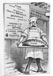 Illustration of Baker Holding Loaf of Bread Containing Alum by Anonymous