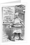 Illustration of Baker Holding Loaf of Bread Containing Alum by Anonymous
