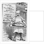 Illustration of Baker Holding Loaf of Bread Containing Alum by Anonymous