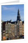 Row Houses and Oude Kerk Tower by Anonymous