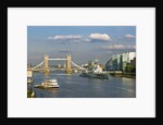 The Tower Bridge and HMS Belfast by Anonymous