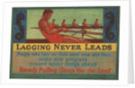 Lagging Never Leads Illustration by Anonymous