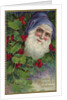 Loving Christmas Wishes Postcard with Santa Claus in Blue Cap by Anonymous