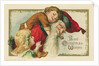 Best Christmas Wishes Postcard with Santa Claus and Children by Anonymous