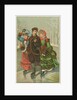Victorian Print of Three People Ice Skating by Anonymous