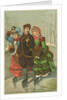 Victorian Print of Three People Ice Skating by Anonymous