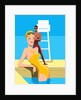 Swimmer Looking at Lifeguard by Anonymous