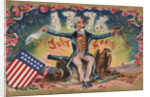 Fourth of July Postcard with Uncle Sam by Anonymous