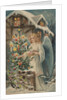 A Merry Christmas Postcard with Angel and Christmas Tree by Anonymous