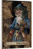 A Merry Christmas Postcard with Santa Ringing Bell by Anonymous