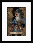 A Merry Christmas Postcard with Santa Ringing Bell by Anonymous