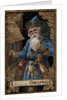 A Merry Christmas Postcard with Santa Ringing Bell by Anonymous