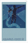 Aquarius Postcard by Paul Dubosclard