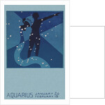 Aquarius Postcard by Paul Dubosclard